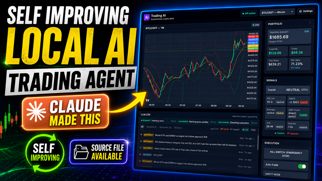 Local AI Trading Agent | Self-Improving Crypto AI -- source file